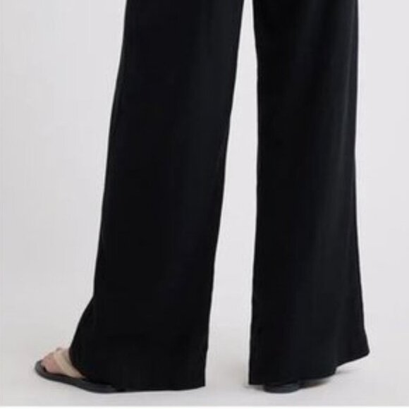 Caslon Linen Blend Wide Leg Pull-On Resort Travel Pants Black Women’s XL NWT - Picture 12 of 15